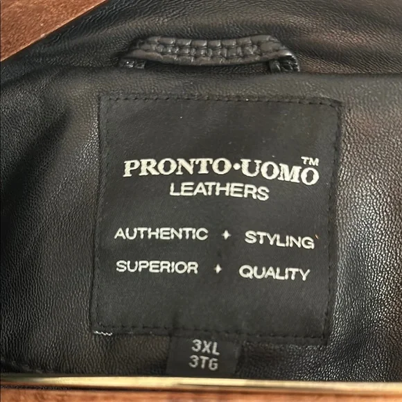 3XL Black Leather Jacket | Pronto Uomo Leathers - Picture 5 of 5